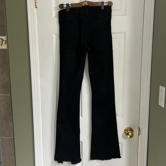 Sandro Black Flare Jeans with Frayed Hem EU38 - Picture 1 of 5